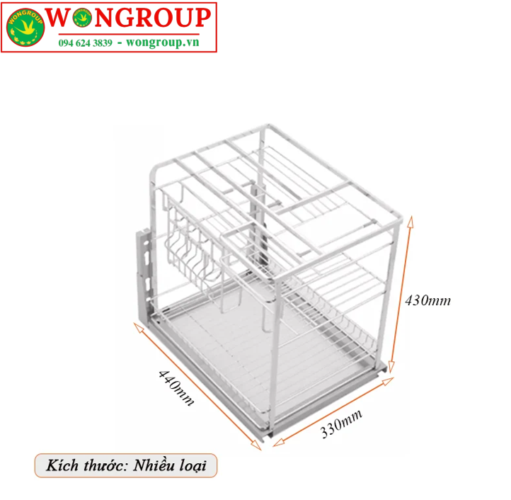 Giá Gia Vị Dao Thớt Inox Nan Vuông