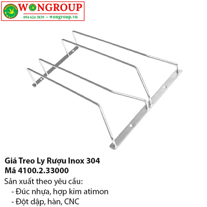 Giá Treo Ly Rượu Inox 304