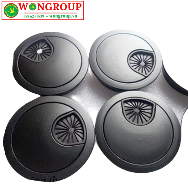 Nắp luồn dây điện crom đen phi 60